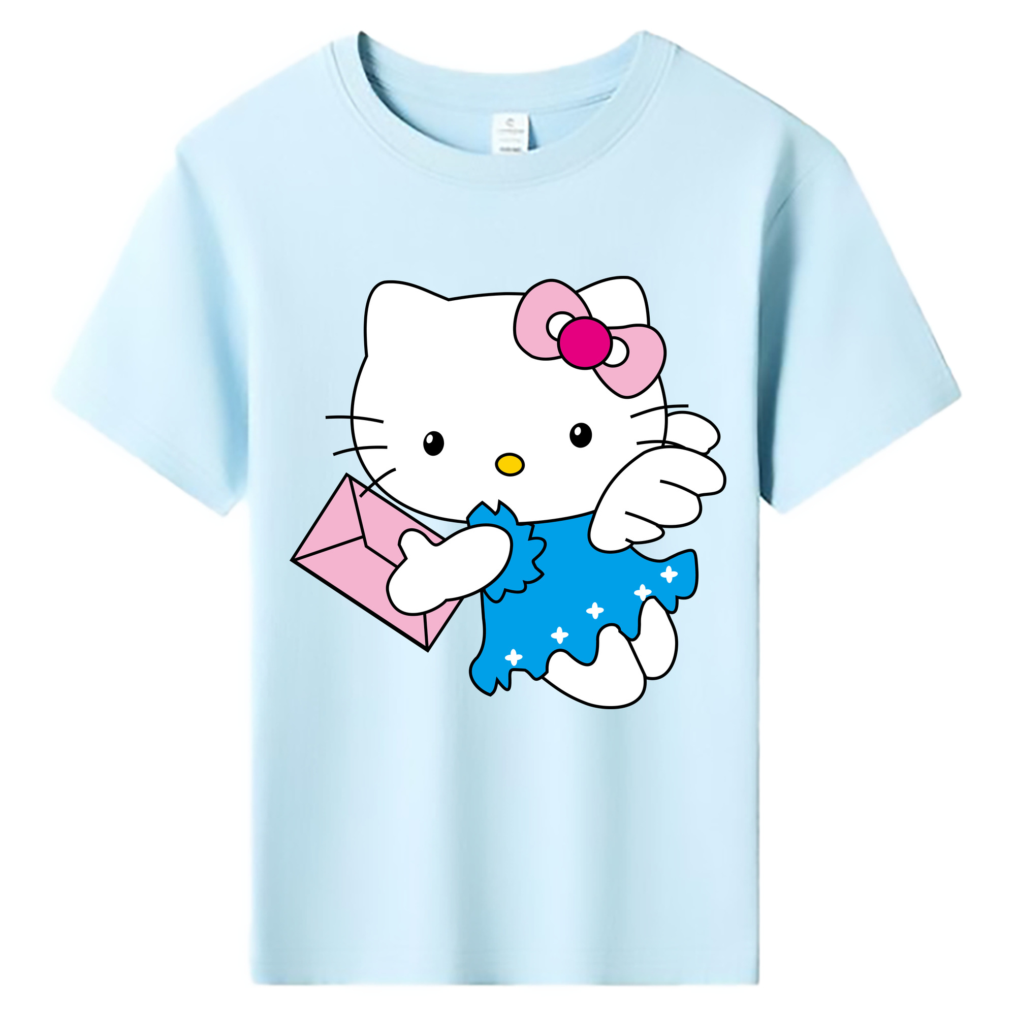（画像用） Hello Kitty ハローキティ 綿100％キッズTシャツ（フロントプリント）